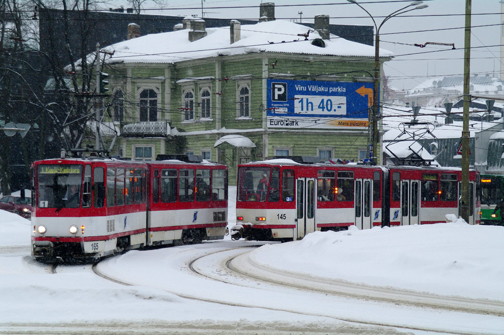 Таллин, Tatra KT4D № 165; Таллин, Tatra KT4D № 145