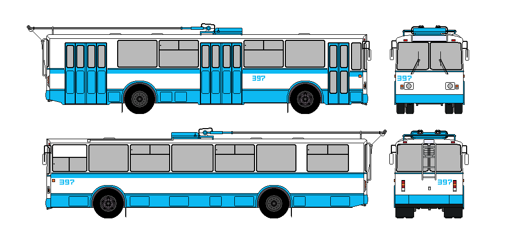 Оренбург — Схемы окраски троллейбусов