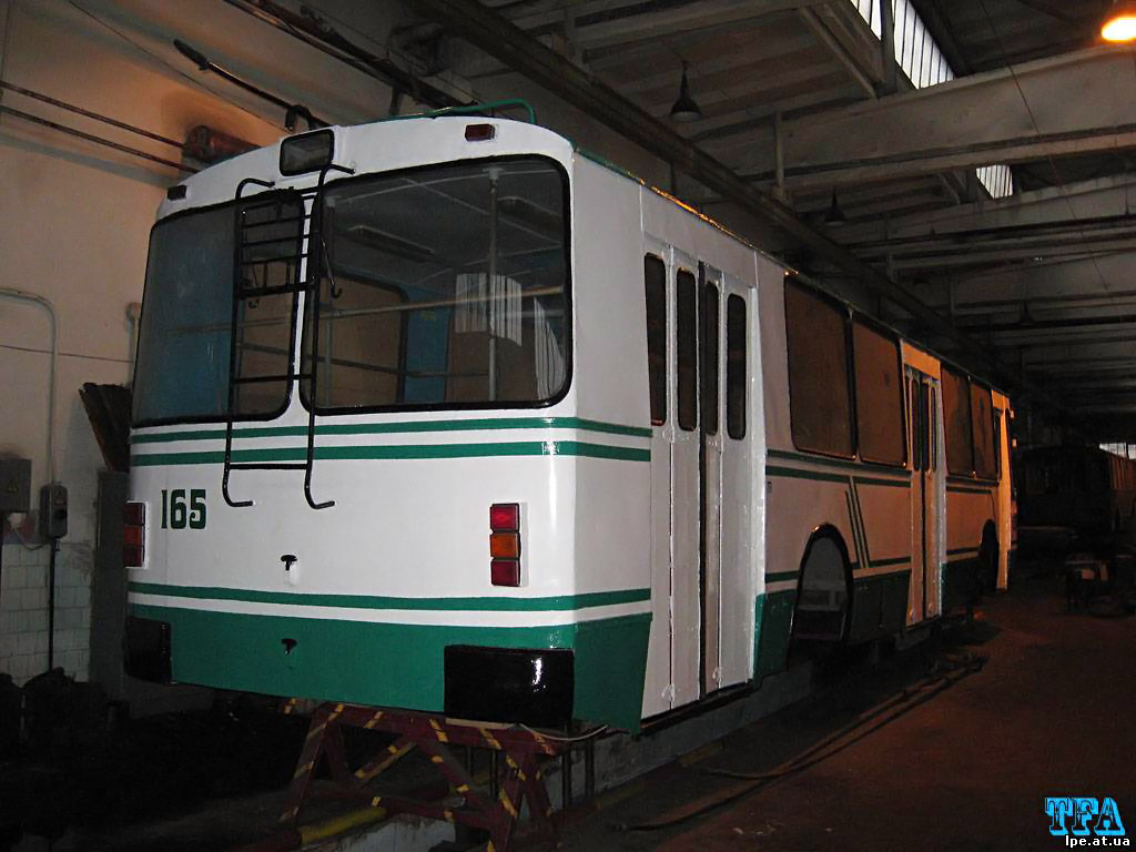 Lutsk — Painting of trolleybus #165