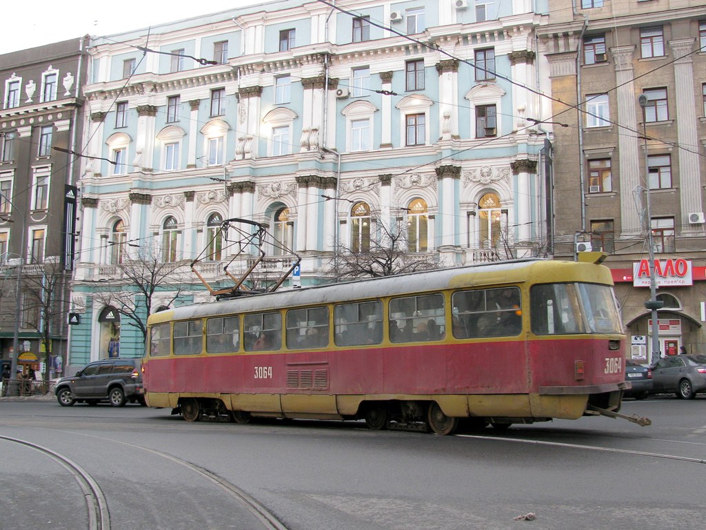 Харьков, Tatra T3SU (двухдверная) № 3064
