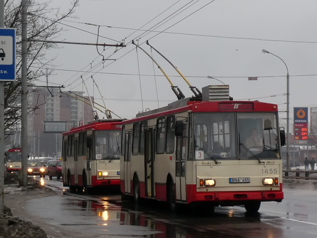 Вільня, Škoda 14Tr02/6 № 1455; Вільня — Проишествия, ДТП, поломки