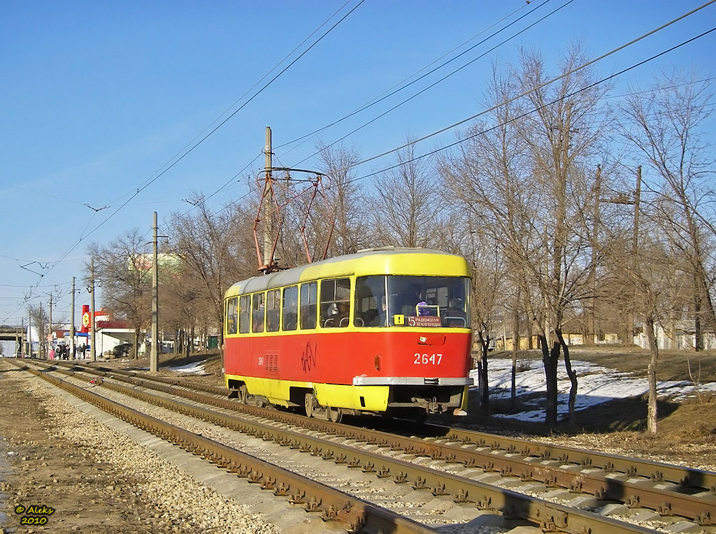 Волгоград, Tatra T3SU (двухдверная) № 2647