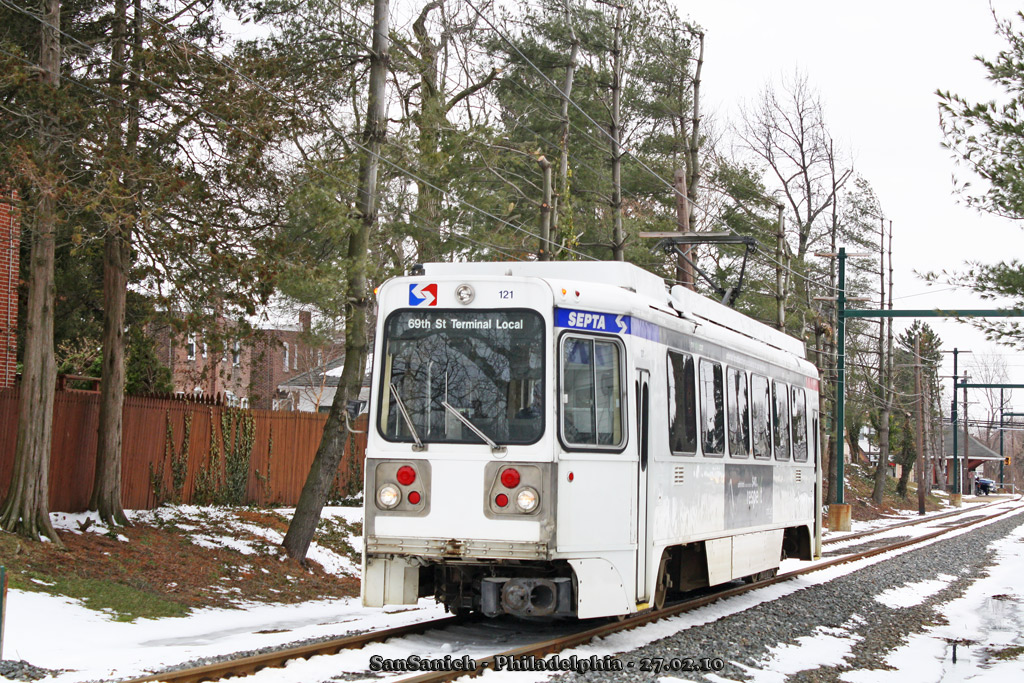 Philadelphia, Kawasaki Suburban LRV Nr 121 Philadelphia, Kawasaki Suburban LRV Nr 121