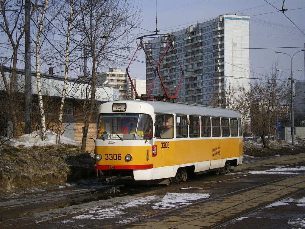 Москва, Tatra T3SU № 3306