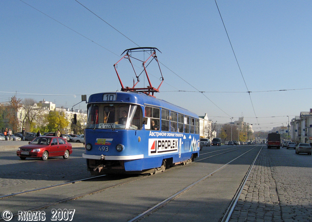 Екатеринбург, Tatra T3SU (двухдверная) № 493
