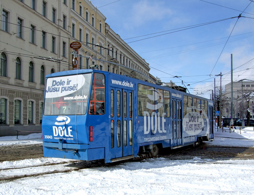 Рига, Tatra T3MR (T6B5-R) № 35043