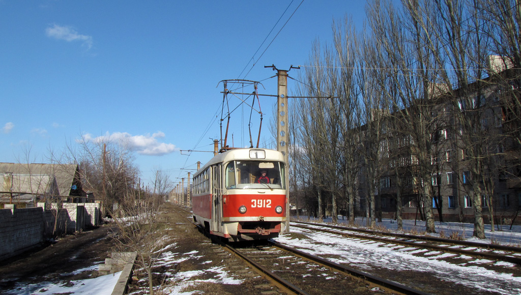 Донецк, Tatra T3SU (двухдверная) № 3912