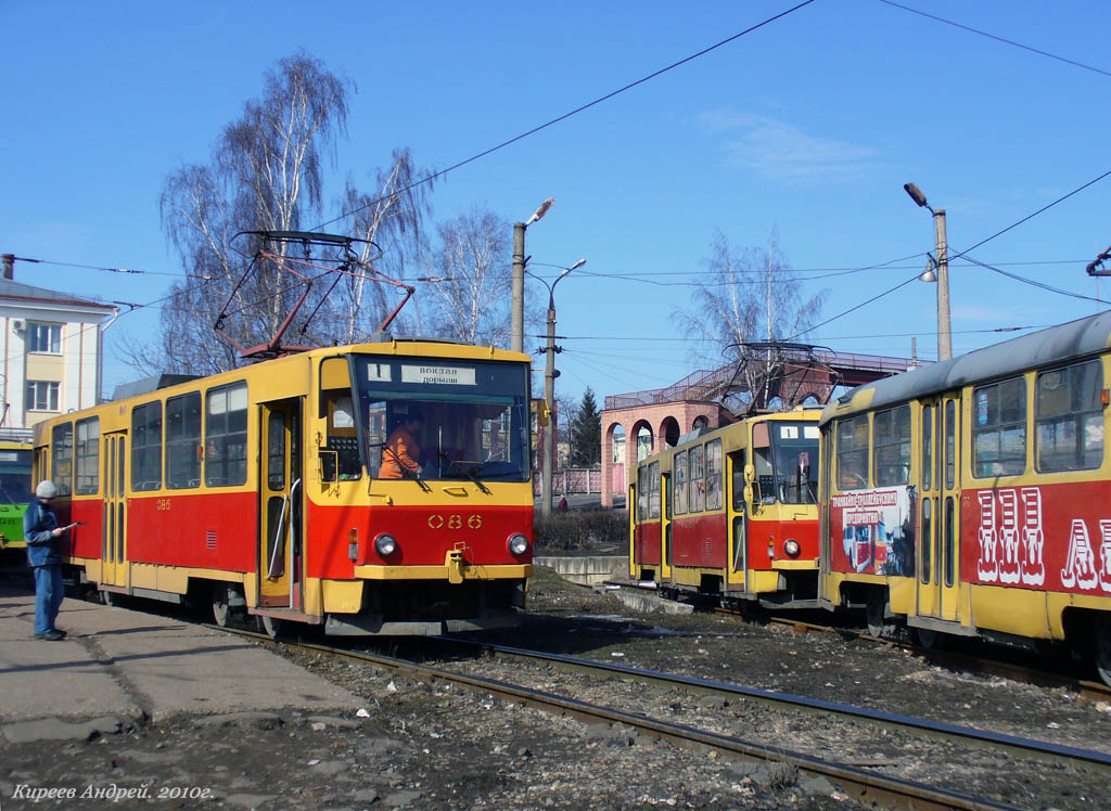 Орёл, Tatra T6B5SU № 086; Орёл — Конечные станции и разворотные кольца