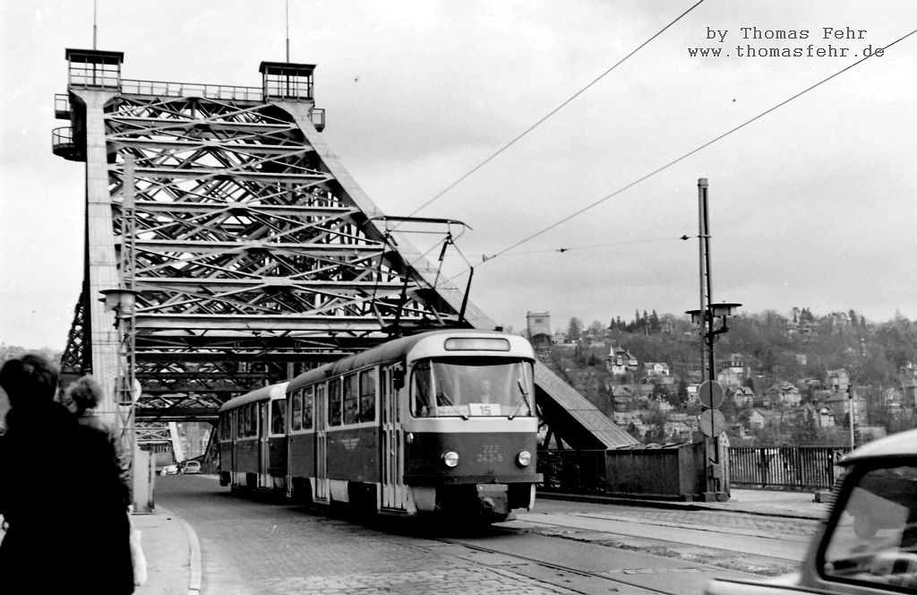 Дрезден, Tatra T4D № 222 242; Дрезден — Старые фотографии (трамвай)