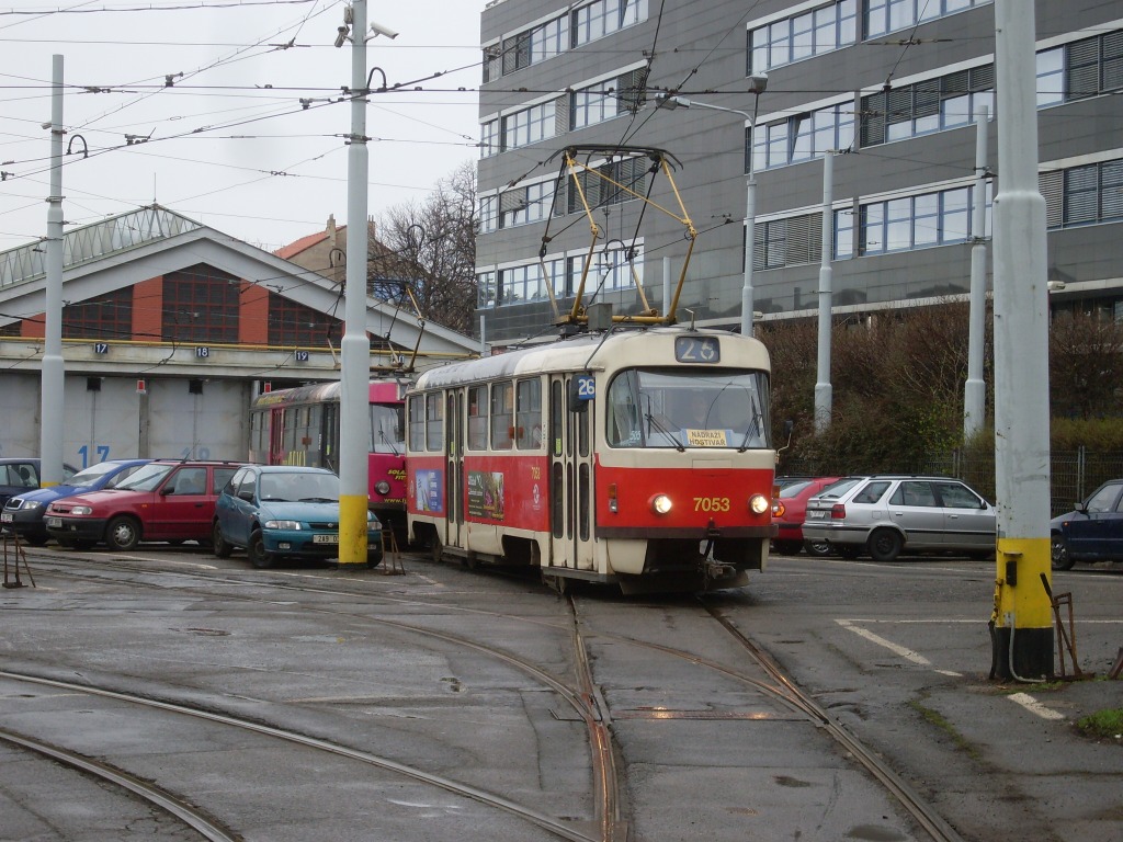 Прага, Tatra T3SUCS № 7053; Прага — Трамвайные депо Прага, Tatra T3SUCS № 7053; Прага — Трамвайные депо