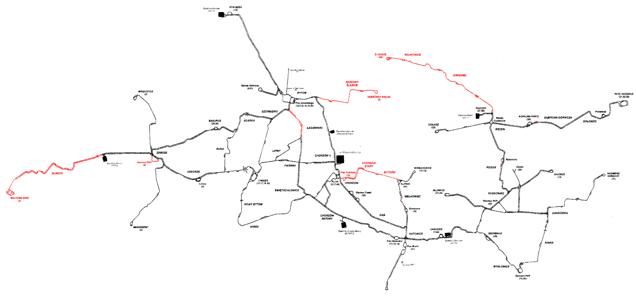 Верхнесилезская агломерация — Схемы