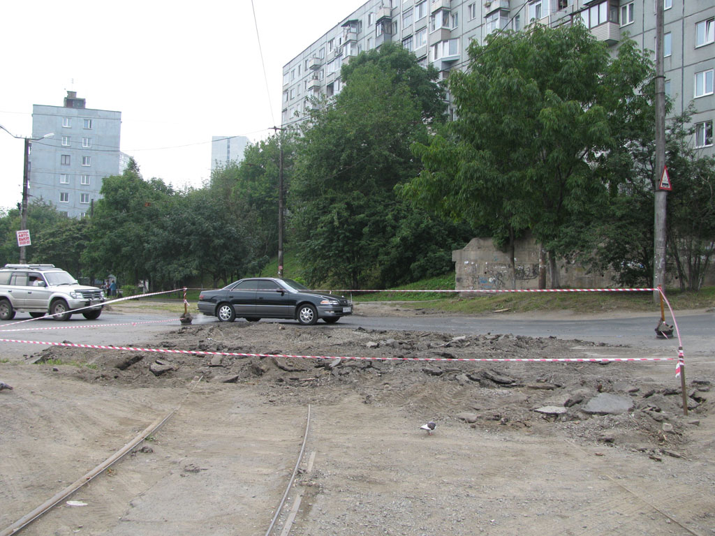 Владивосток — Демонтаж трамвайных путей