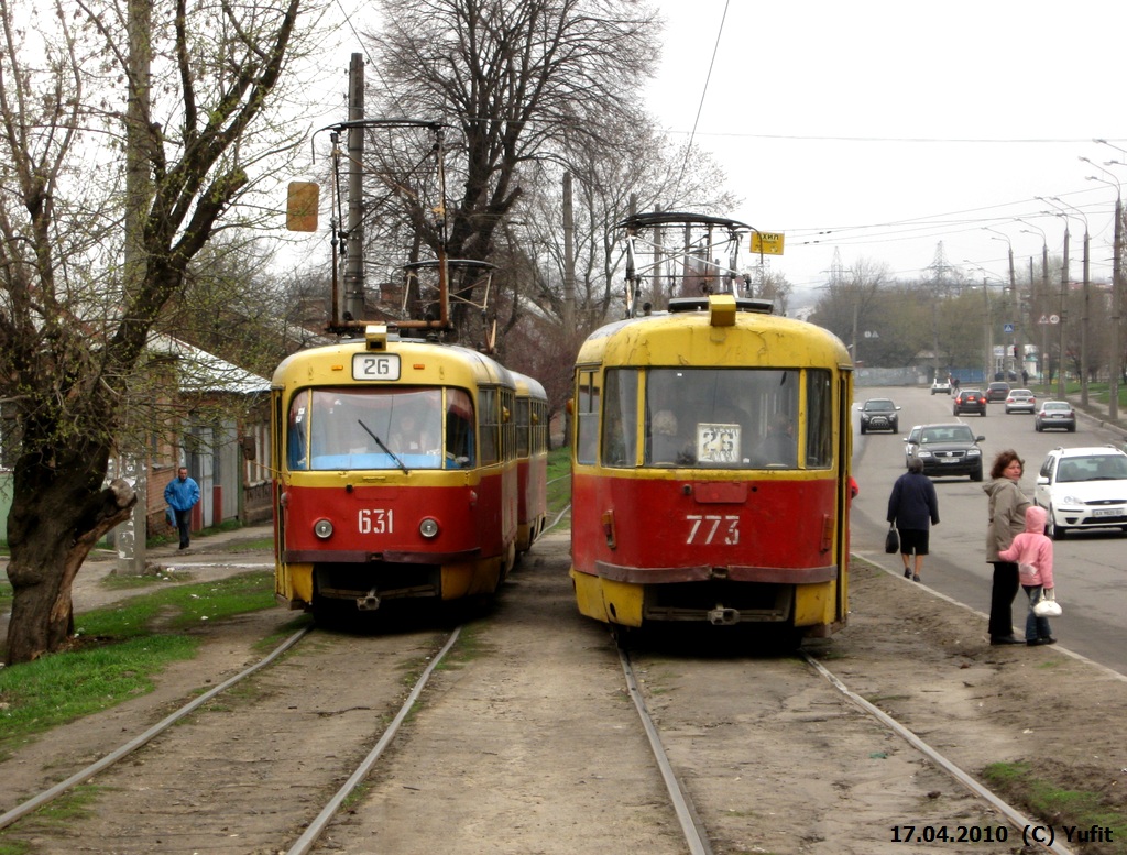 Харьков, Tatra T3SU № 773; Харьков, Tatra T3SU № 631