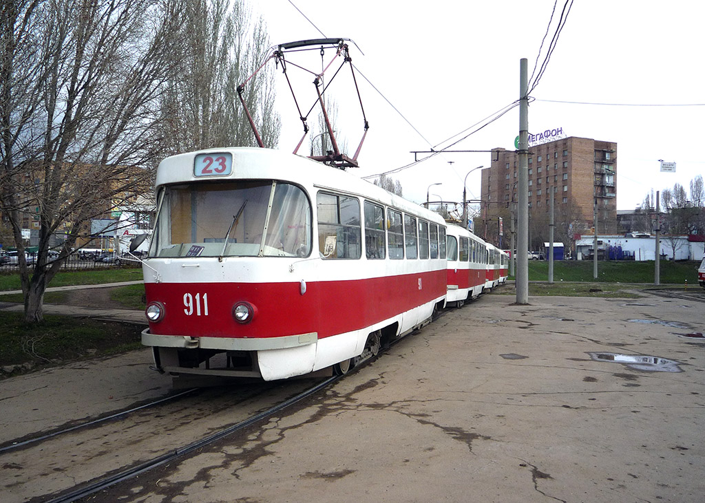 Самара, Tatra T3SU (двухдверная) № 911; Самара — Конечные станции и кольца (трамвай)