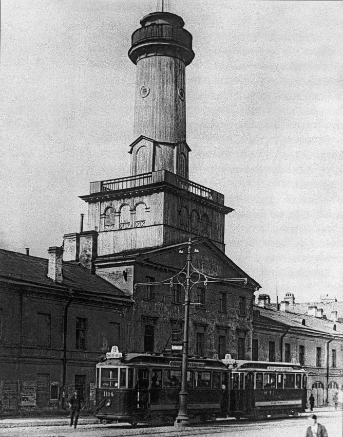 Санкт-Петербург, Двухосный моторный Brush № 1114; Санкт-Петербург — Исторические фотографии трамвайных вагонов