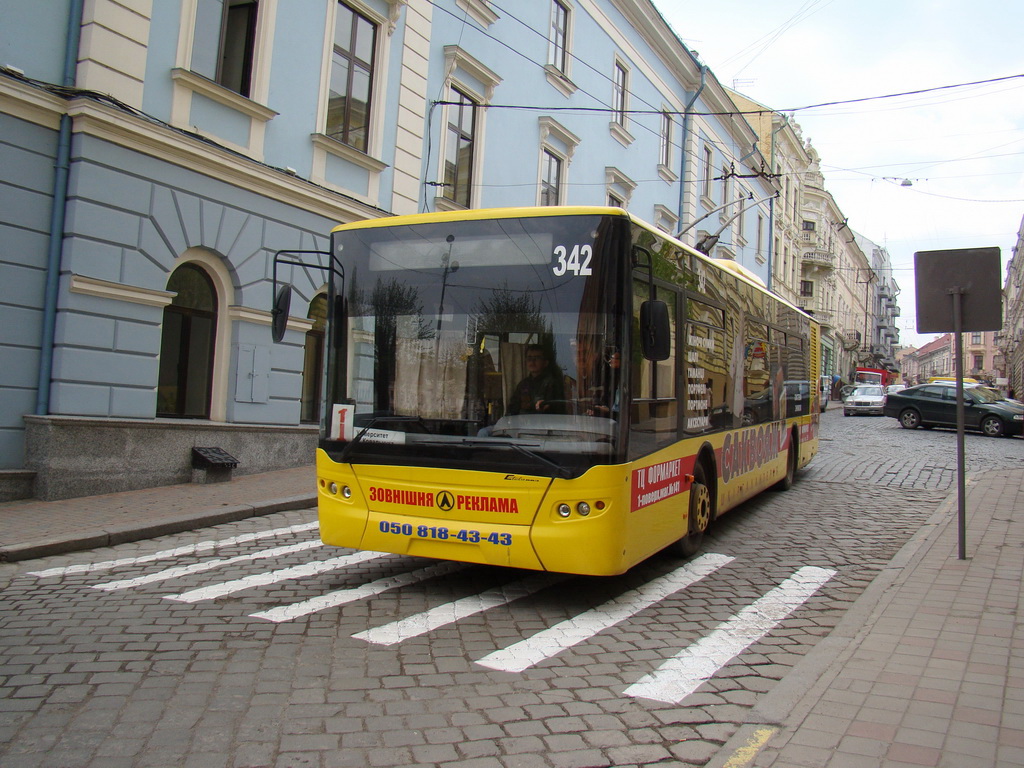 Черновцы, ЛАЗ E183D1 № 342