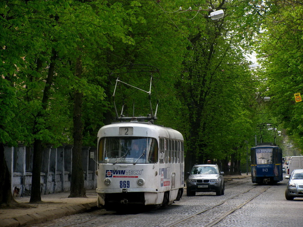 Львов, Tatra T4SU № 869
