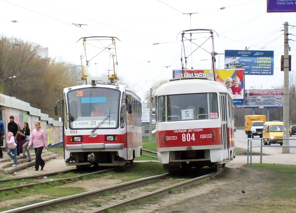 Самара, 71-405 № 1089; Самара, Tatra T3SU № 804