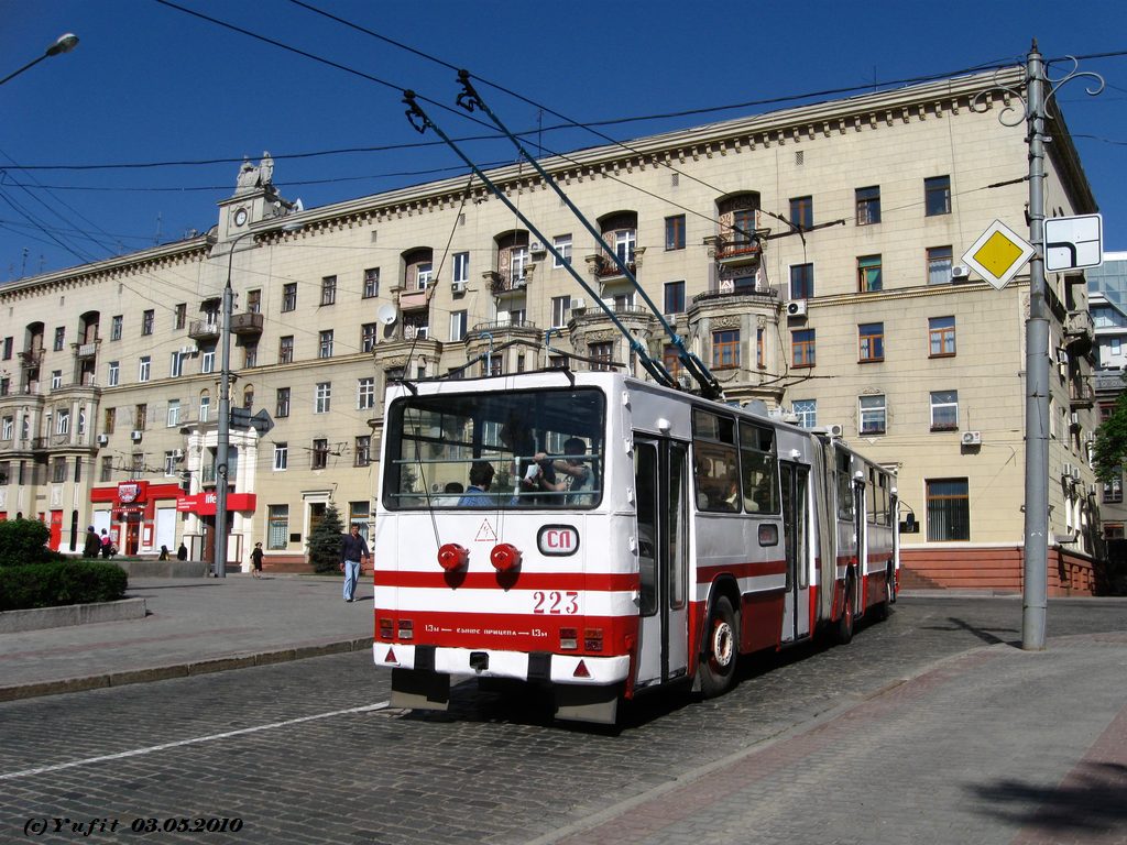 Харьков, DAC-217E № 223; Харьков — Транспортовка 03.05.2010 — поездка на троллейбусе DAC-217E к 71-летию Харьковского троллейбуса