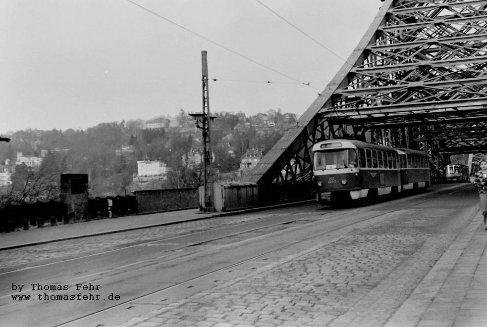 Дрезден, Tatra T4D № 222 401; Дрезден — Старые фотографии (трамвай)