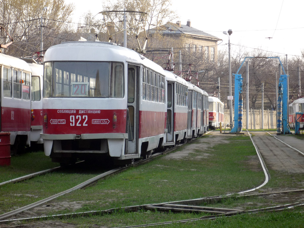 Samara, Tatra T3SU (2-door) # 922; Samara — Gorodskoye tramway depot