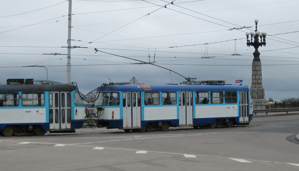 Рига, Tatra T3A № 40686; Рига, Tatra T3A № 40697