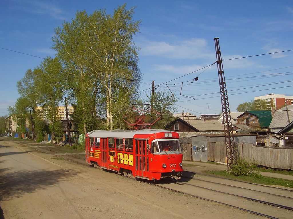 Yekaterinburg, Tatra T3SU # 592