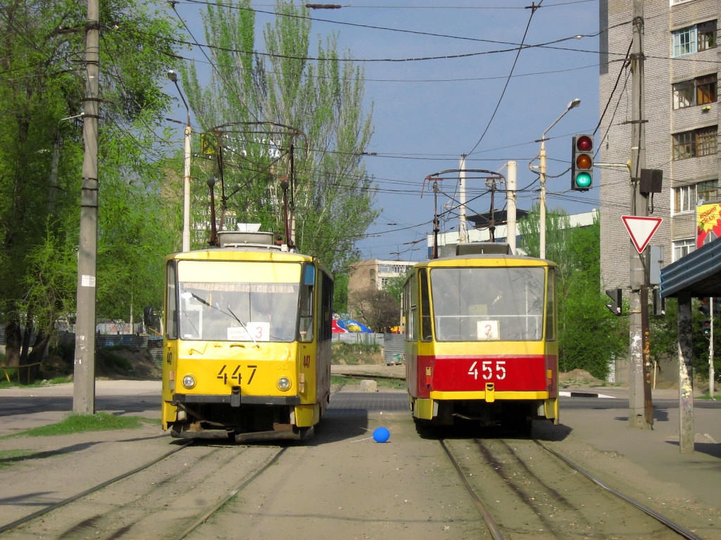 Запорожье, Tatra T6B5SU № 447; Запорожье, Tatra T6B5SU № 455
