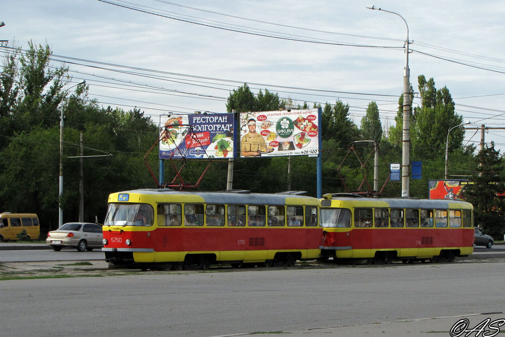 Волгоград, Tatra T3SU № 5750; Волгоград, Tatra T3SU № 5749