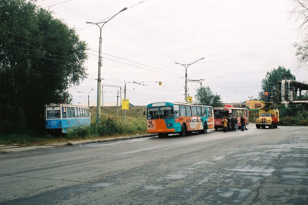 Астрахань, 71-605 (КТМ-5М3) № 127; Астрахань, ЗиУ-682Г [Г00] № 066; Астрахань, ЗиУ-682Г [Г00] № 052