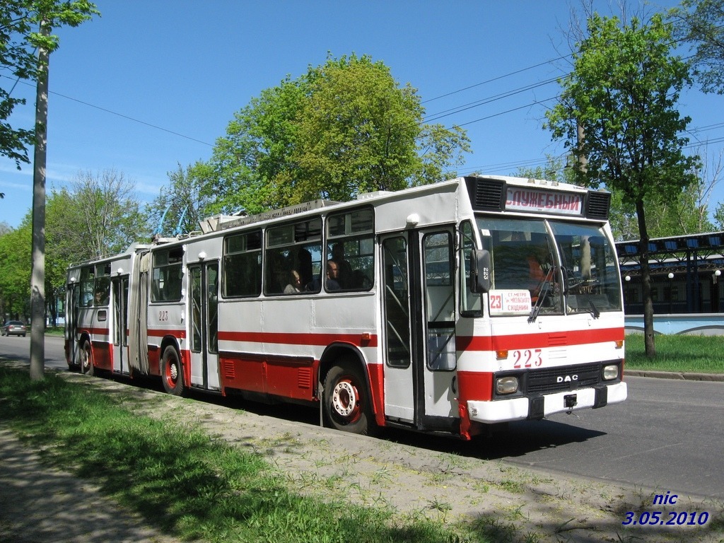 Харьков, DAC-217E № 223; Харьков — Транспортовка 03.05.2010 — поездка на троллейбусе DAC-217E к 71-летию Харьковского троллейбуса
