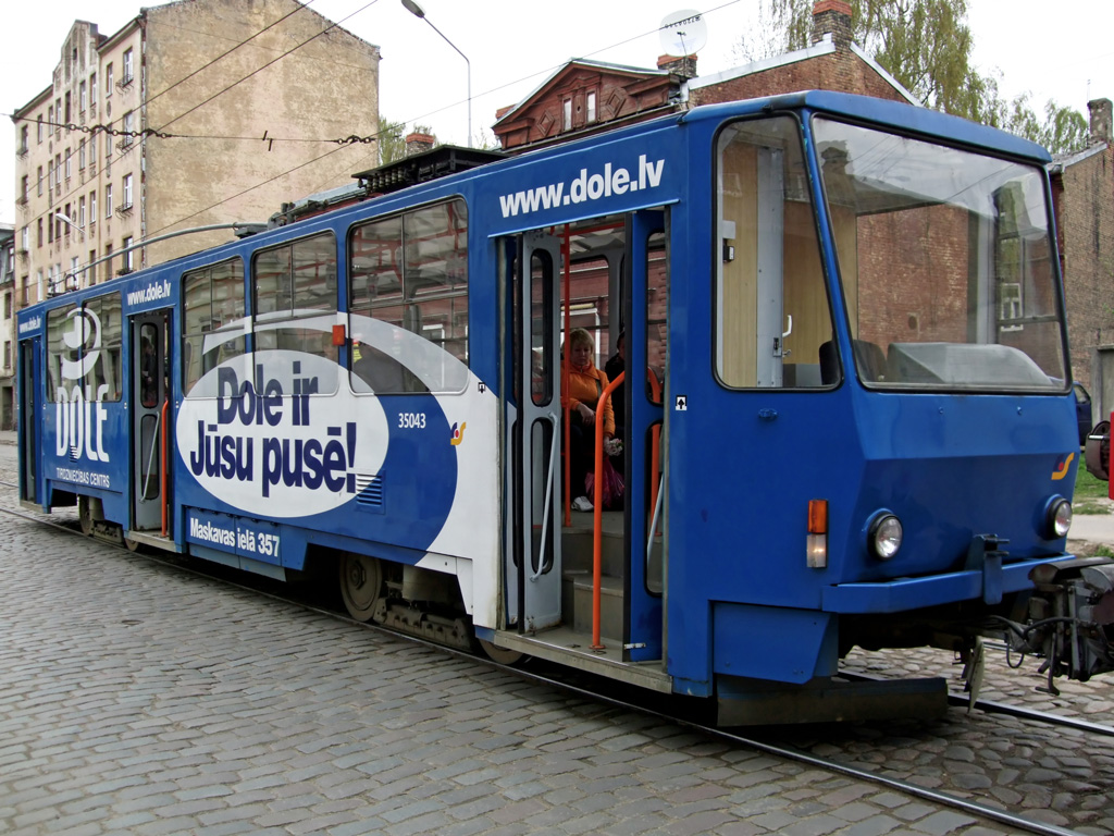 Рига, Tatra T3MR (T6B5-R) № 35043