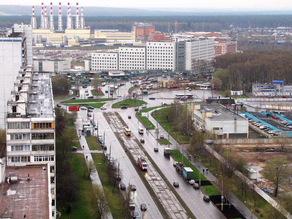 Москва — Виды с высоты; Москва — Трамвайные депо: [3] Краснопресненское. Новая территория в Строгино; Москва — Трамвайные линии: СЗАО