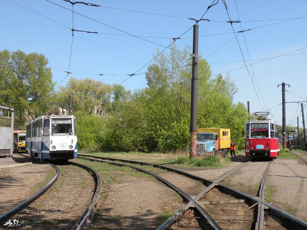 Омск, 71-605 (КТМ-5М3) № 13; Омск, 71-605 (КТМ-5М3) № 110; Омск — Разные фотографии
