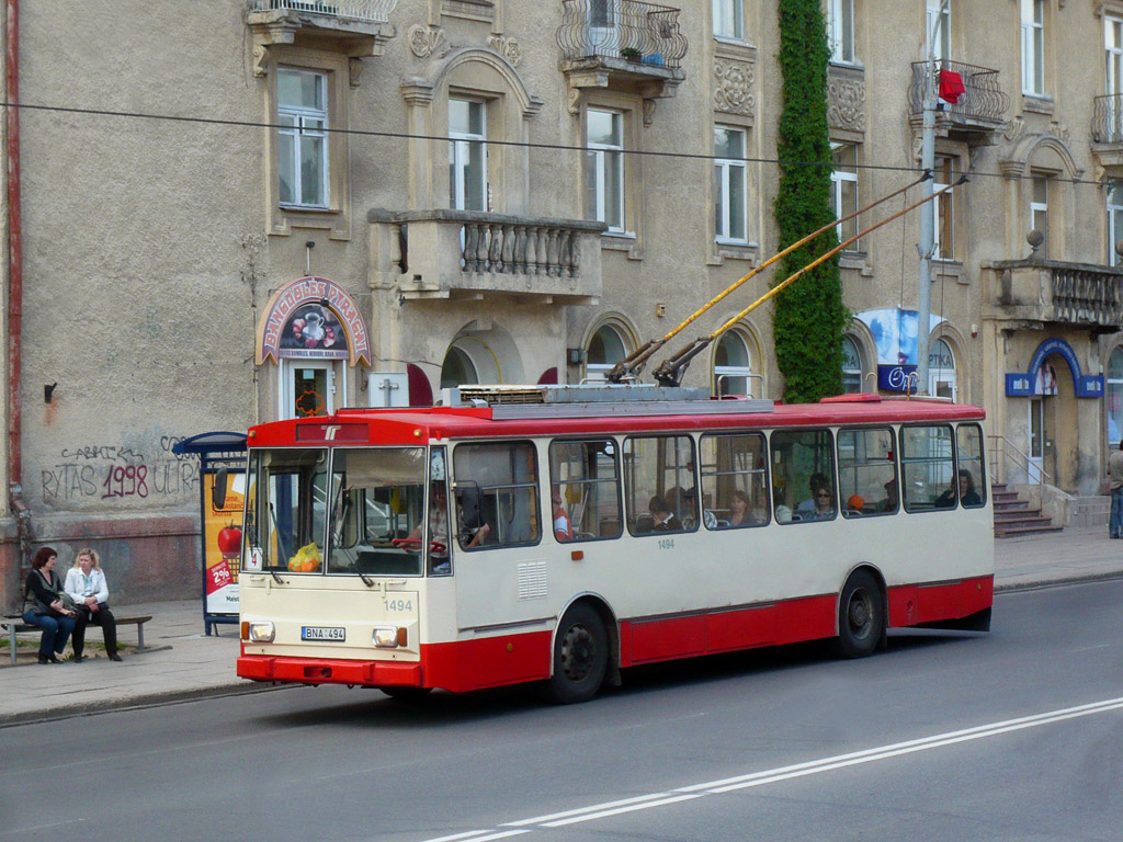 Вильнюс, Škoda 14Tr02/6 № 1494 Вильнюс, Škoda 14Tr02/6 № 1494