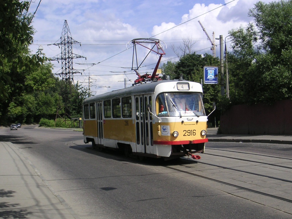 Москва, Tatra T3SU № 2916