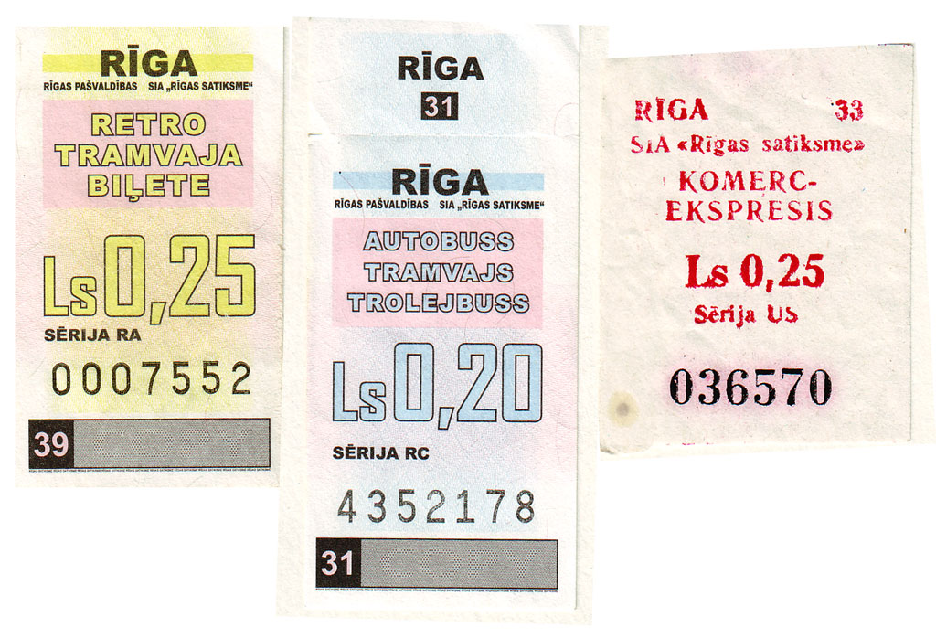 Рига — Проездные документы