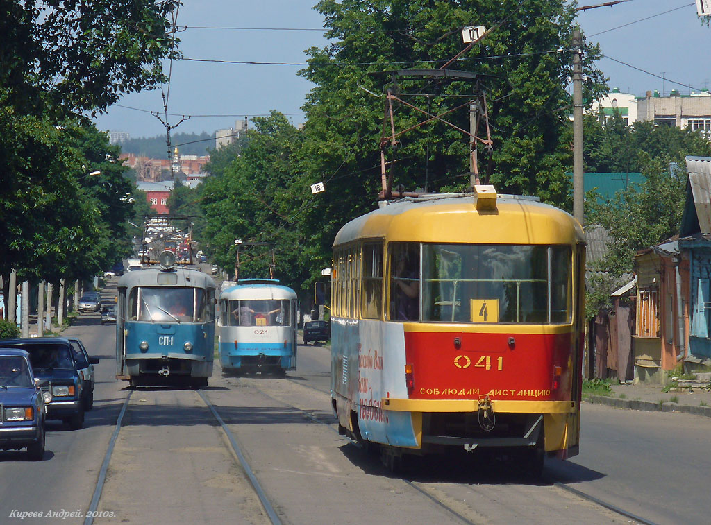 Орёл, Tatra T3SU № СП-1; Орёл, Tatra T3SU № 041; Орёл, Tatra T3SU № 021; Орёл — Трамвайная сеть и инфраструктура