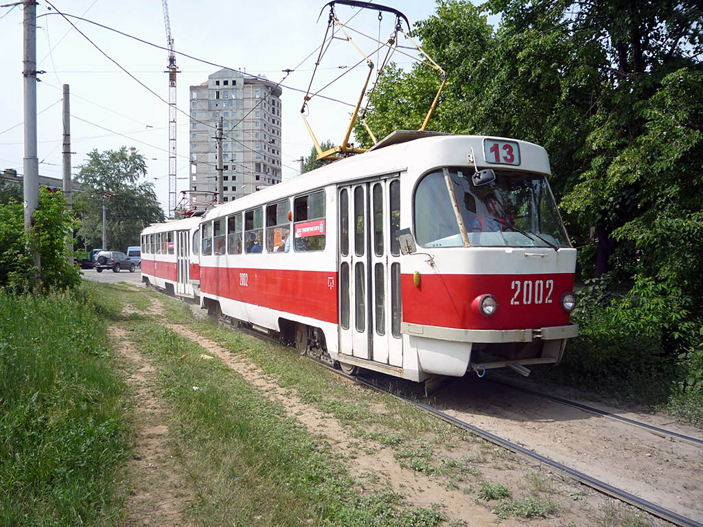 Самара, Tatra T3SU (двухдверная) № 2002; Самара — Конечные станции и кольца (трамвай)