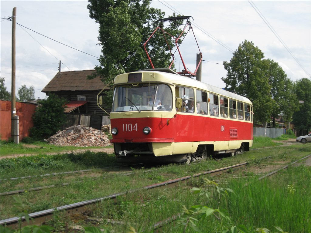 Ижевск, Tatra T3SU (двухдверная) № 1104