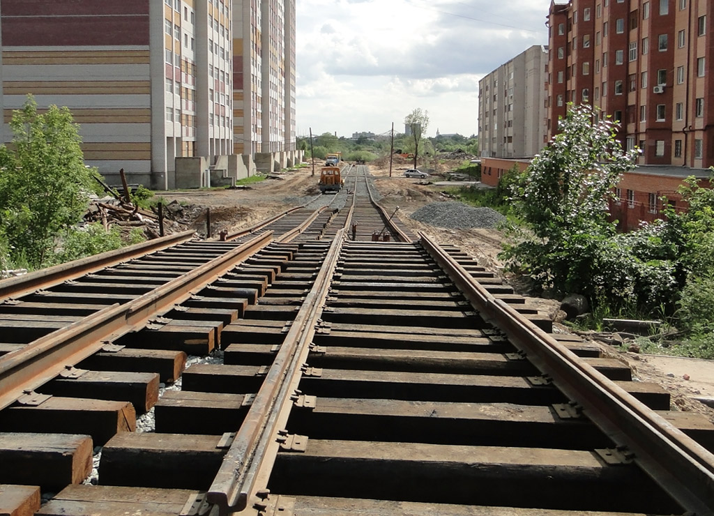 Kazan — Constuction of new tram line on Energetics and Serov streets