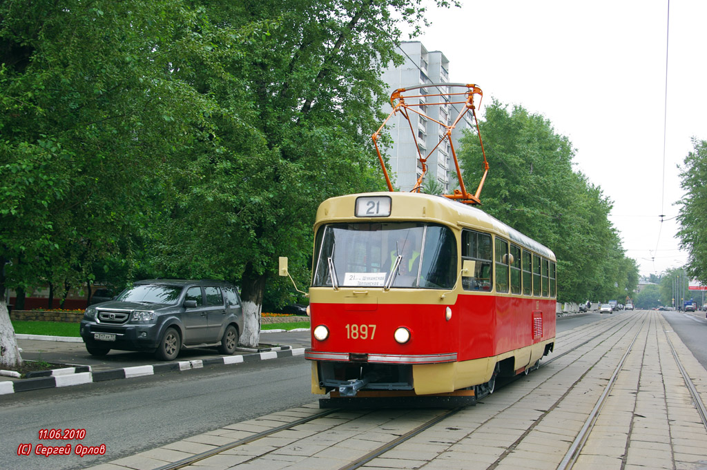 Москва, Tatra T3SU (двухдверная) № 1897
