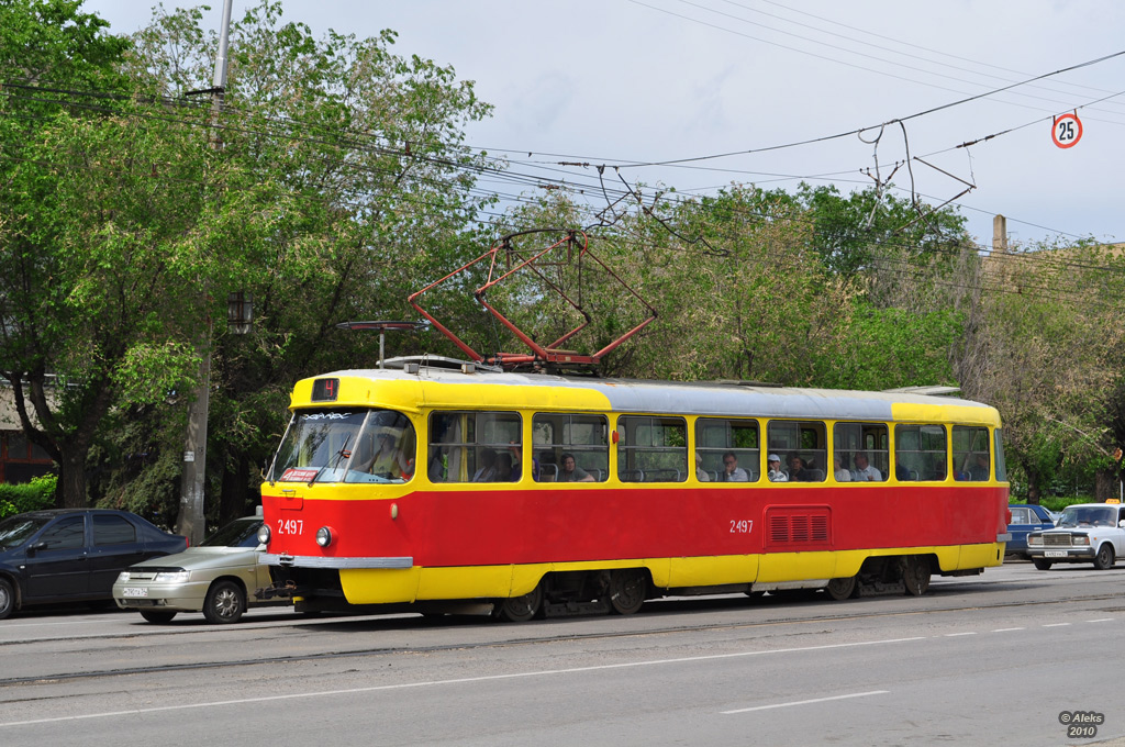 Волгоград, Tatra T3SU (двухдверная) № 2497