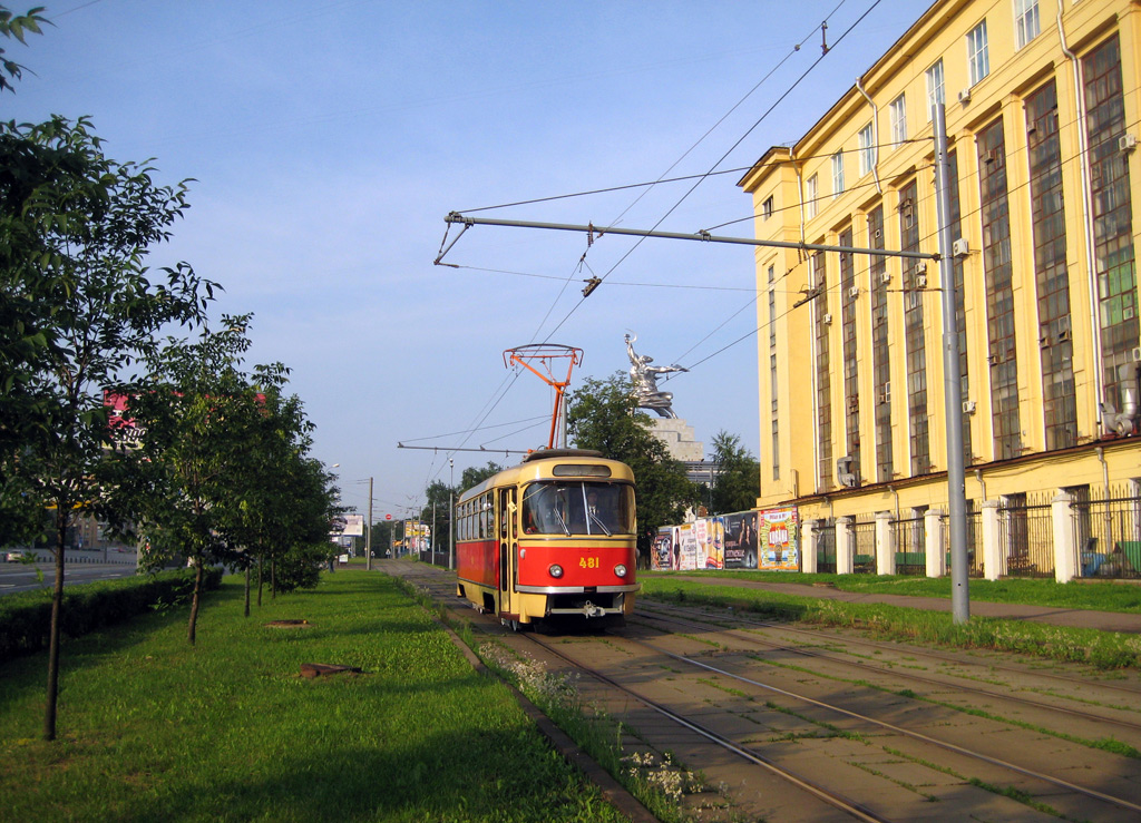 Москва, Tatra T3SU (двухдверная) № 481