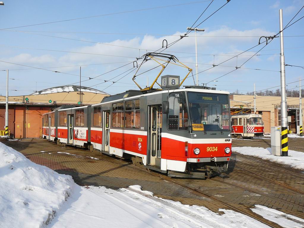 Прага, Tatra KT8D5 № 9034; Прага — Трамвайные депо Прага, Tatra KT8D5 № 9034; Прага — Трамвайные депо