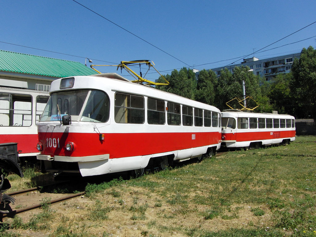 Самара, Tatra T3SU (двухдверная) № 1001; Самара — Северное трамвайное депо
