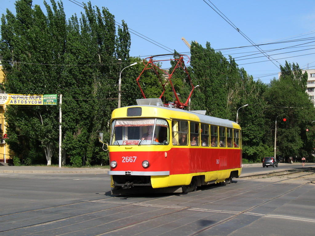 Волгоград, Tatra T3SU (двухдверная) № 2667