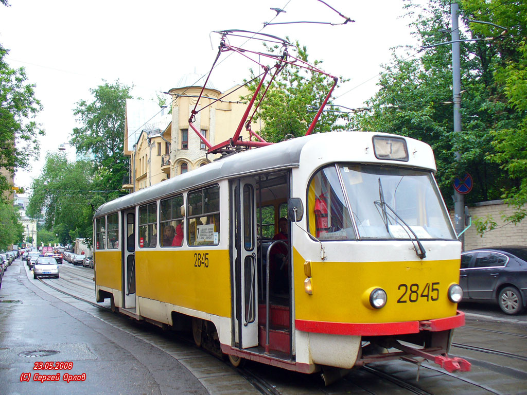 Москва, Tatra T3SU № 2845