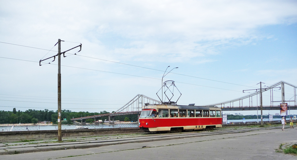 Kiova, Tatra T3SU # 5768; Kiova — Tramway lines: Podilske depot network — west, south Kiova, Tatra T3SU # 5768; Kiova — Tramway lines: Podilske depot network — west, south