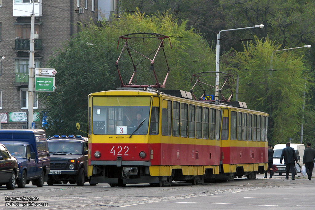 Запорожье, Tatra T6B5SU № 422